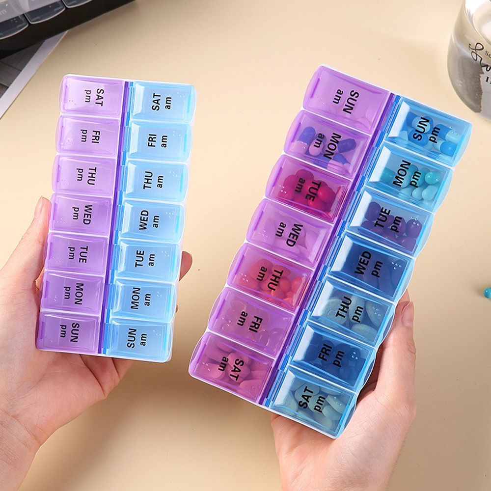 Travel Accessories Us - 14 Compartments Independent Pill Case Portable