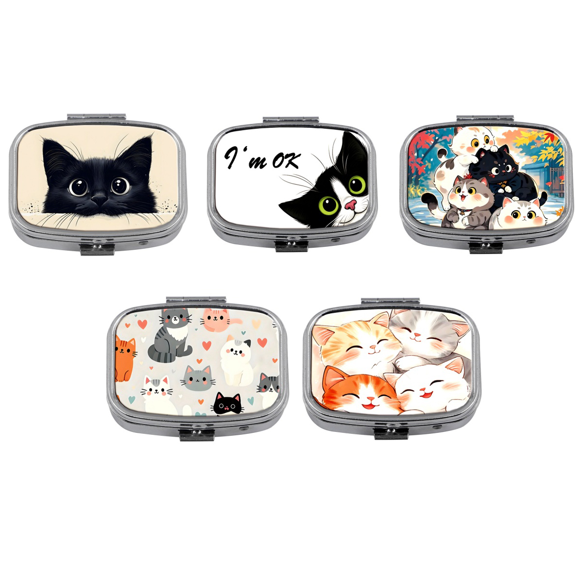 Cute Cat Pill Box 2-Compartmen - Travel Accessories Japan recension och pris