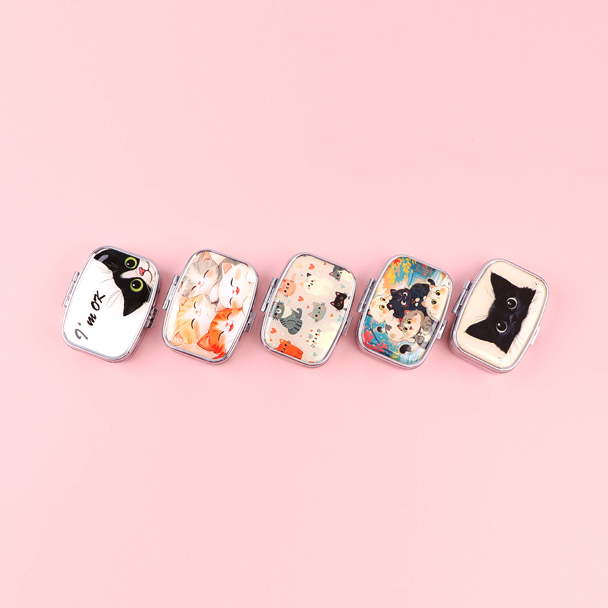 Cute Cat Pill Box 2-Compartmen - Travel Accessories Japan recension och pris