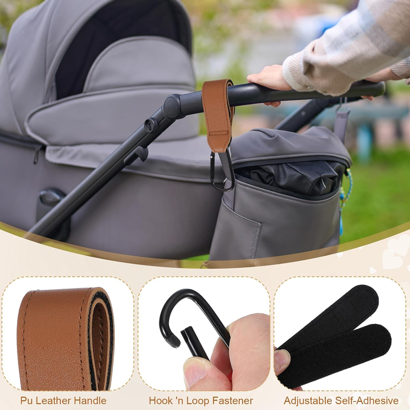 2Pcs Leather Cart Hooks Baby S - Travel Accessories For 6 Year Old recension och pris